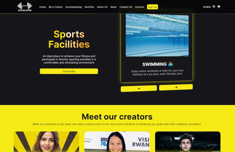 Site SocialGYM Dubai
